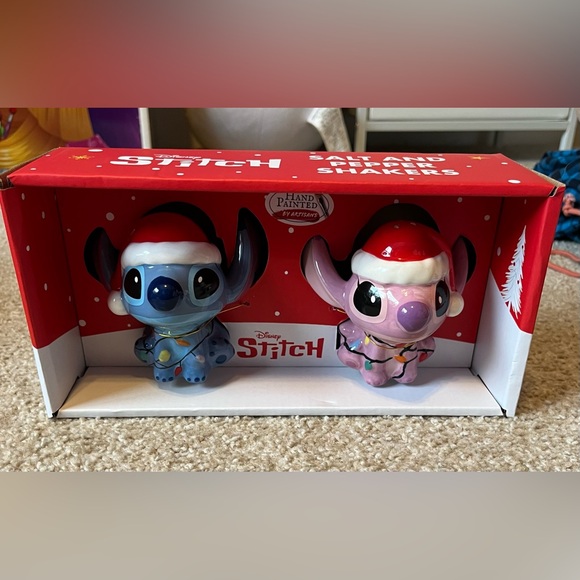 Disney Stitch & Angel Ceramic Salt and Pepper Shakers, NWT - Picture 1 of 4